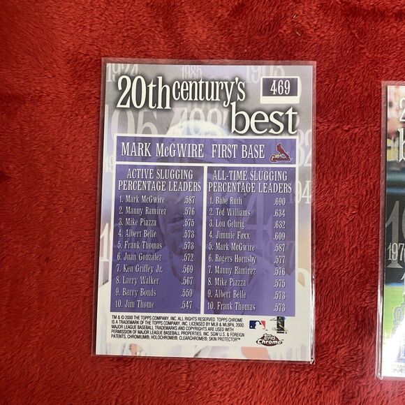 3-2000 Topps 20th Century Best Mark McGwire 469 Tony Gwynn 468 Frank Thomas 470 - Picture 5 of 8